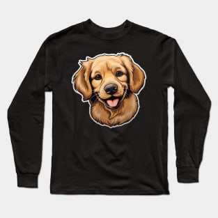 Cute Golden Retriever Dogs - Funny Golden Retriever Dog Long Sleeve T-Shirt